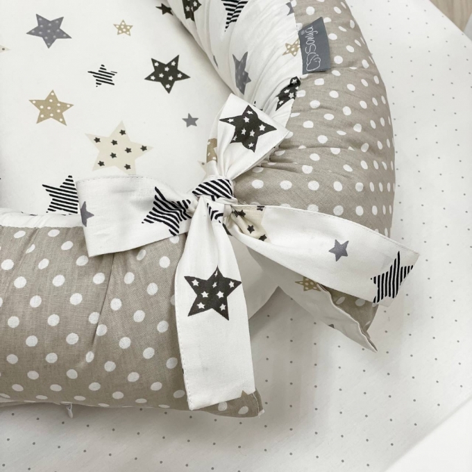Protectie somn – Baby Nest patut bebe Stars Grey